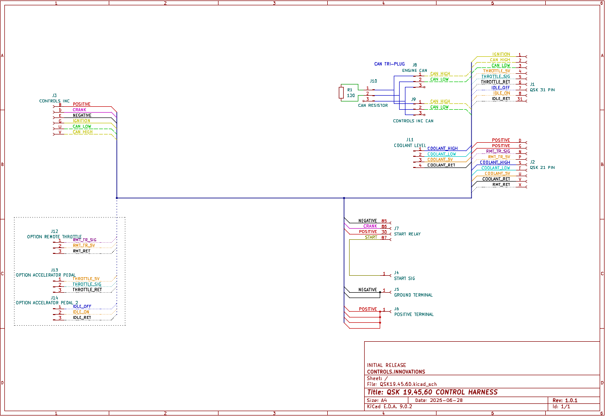 QSK 19, 45, 60 Tier 2 Controls Harness